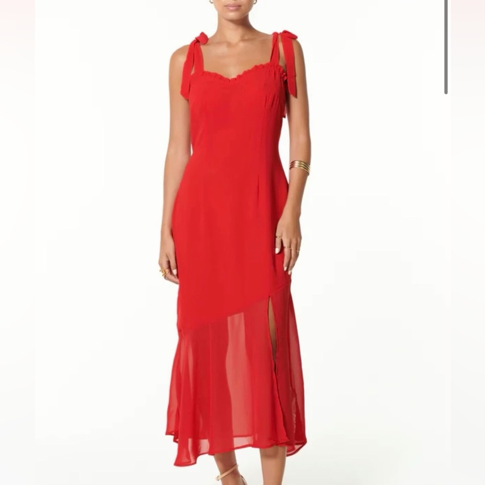 Never Fully Dressed Vibrant Red Asymmetrical Dress